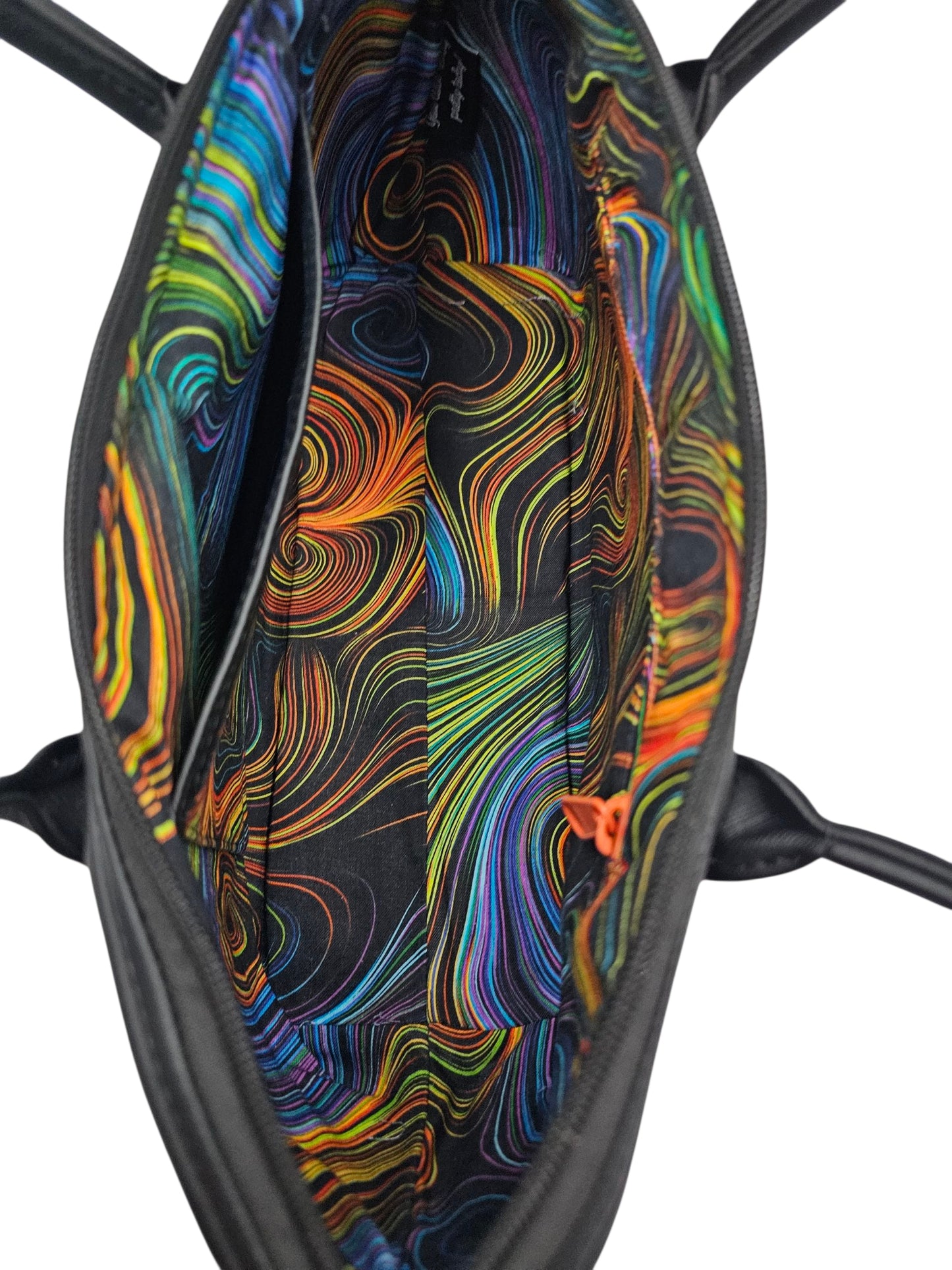 Horizon East West Shoulder Bag - Black Stripes