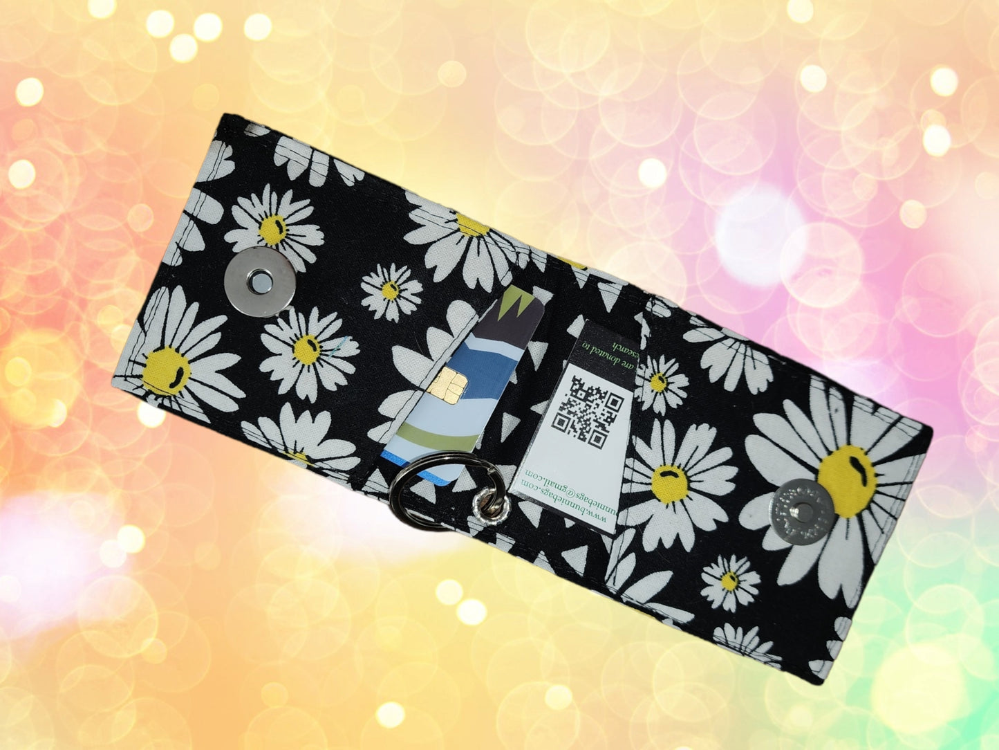 Key Chain Wallet - Daisies