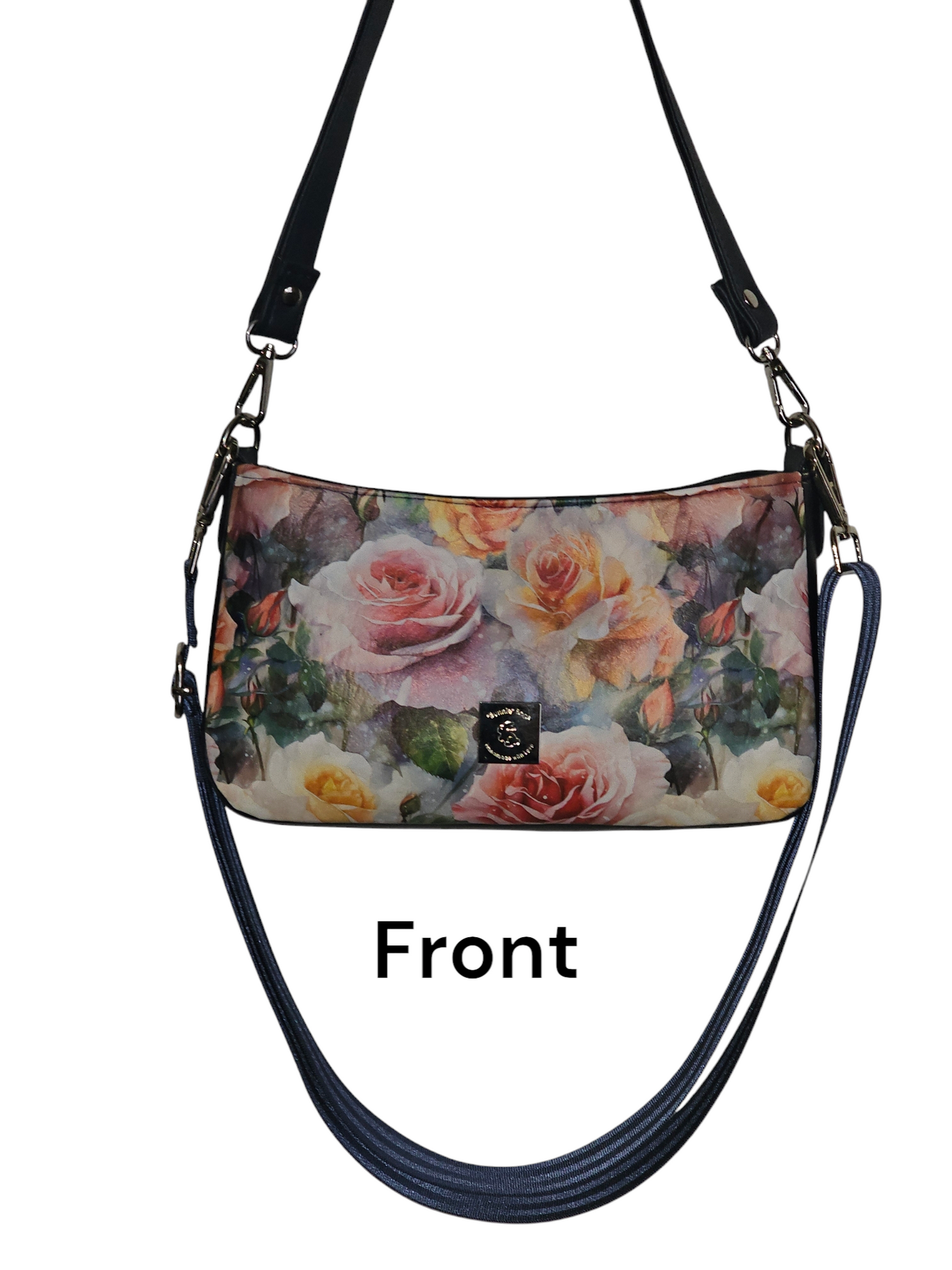 Floral Blue - Aries Crossbody Shoulder Bag