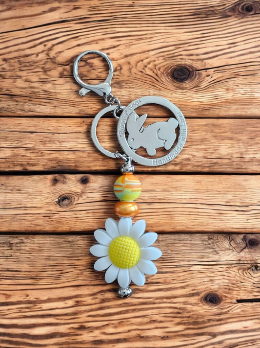 Whimsy Bar Charm - Daisy w/orange