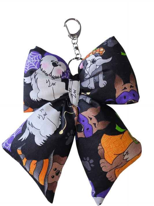 Puffy Bow Bag Charms - Dogs in Costume