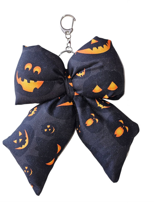 Puffy Bow Bag Charm - Jack O'Lantern