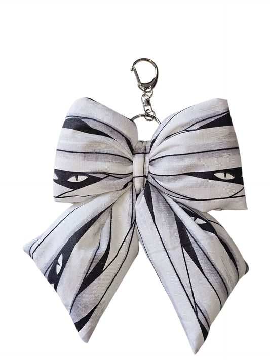 Puffy Bow Bag Charm - Mummy -Glows in Dark!