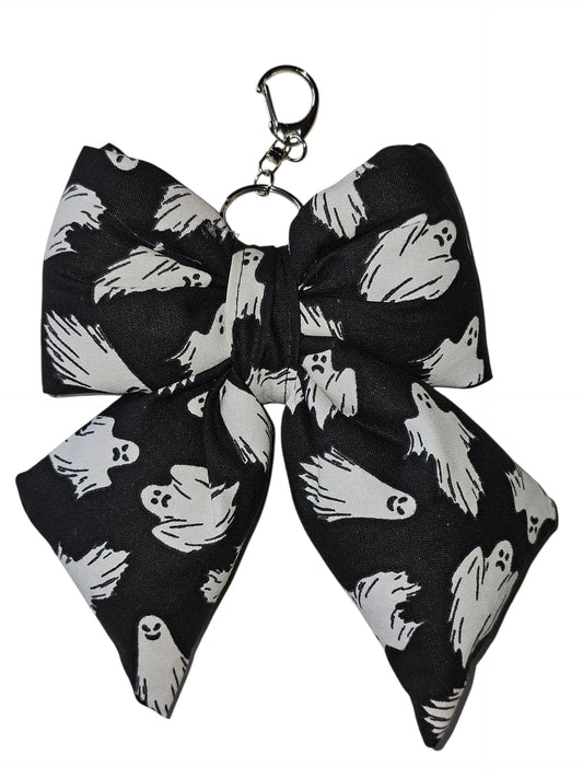 Puffy Bow Bag Charm - Ghost!  Glows in Dark!
