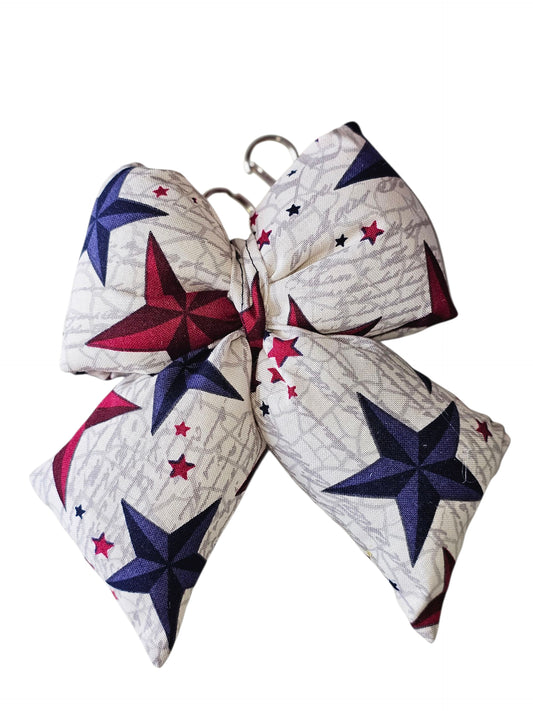 Puff Bow Bag Charm - Americana