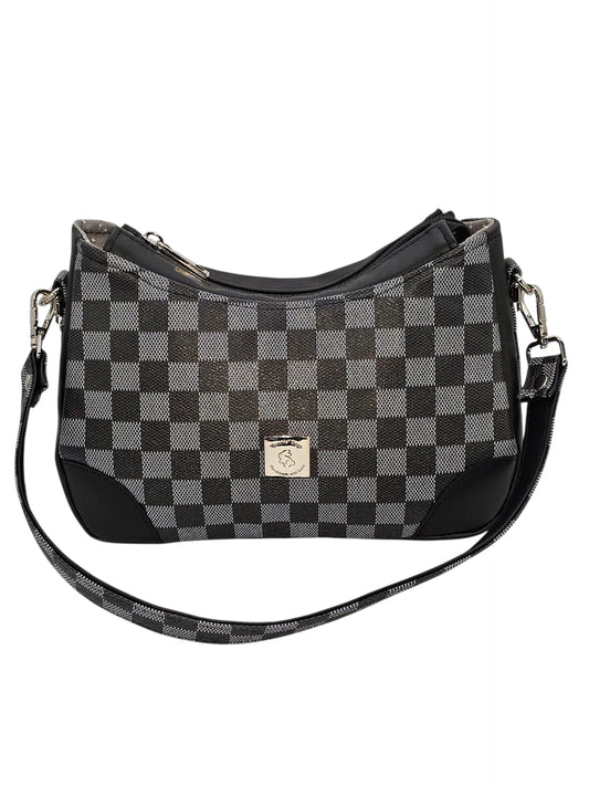 Annabell Shoulder Bag - Blue Checks