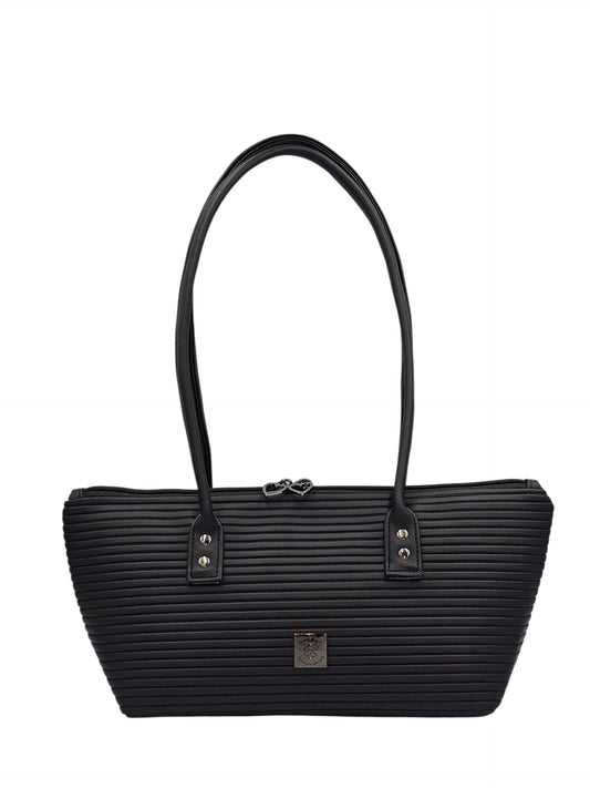 Horizon East West Shoulder Bag - Black Stripes