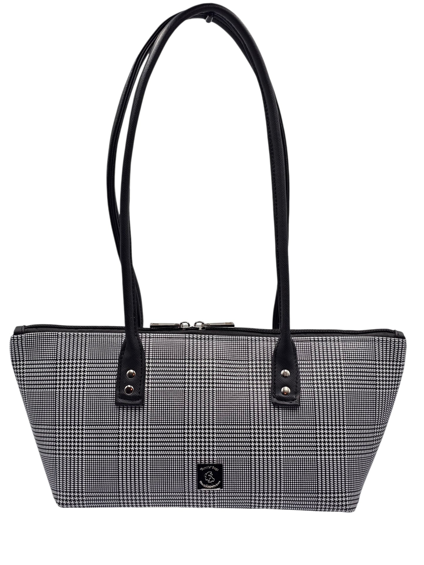 Horizon East West Should Bag - Gray/Black Plaid