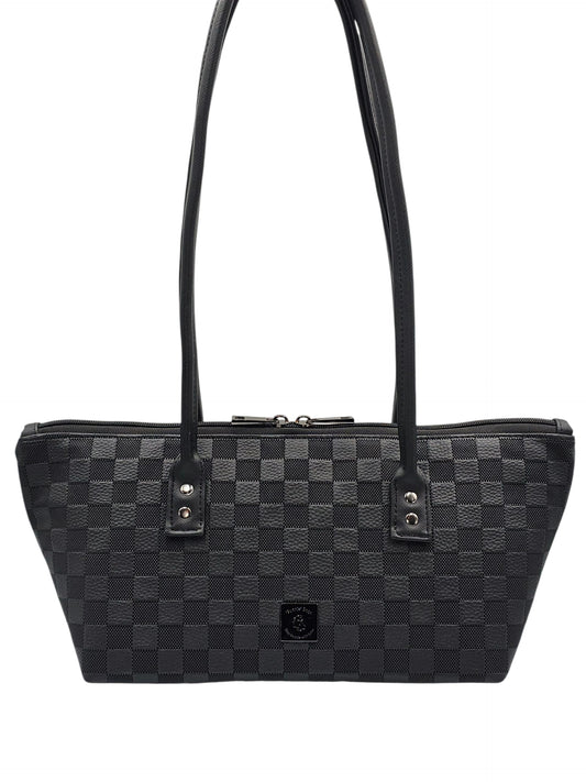 Horizon East West Shoulder Bag - Black Checkers