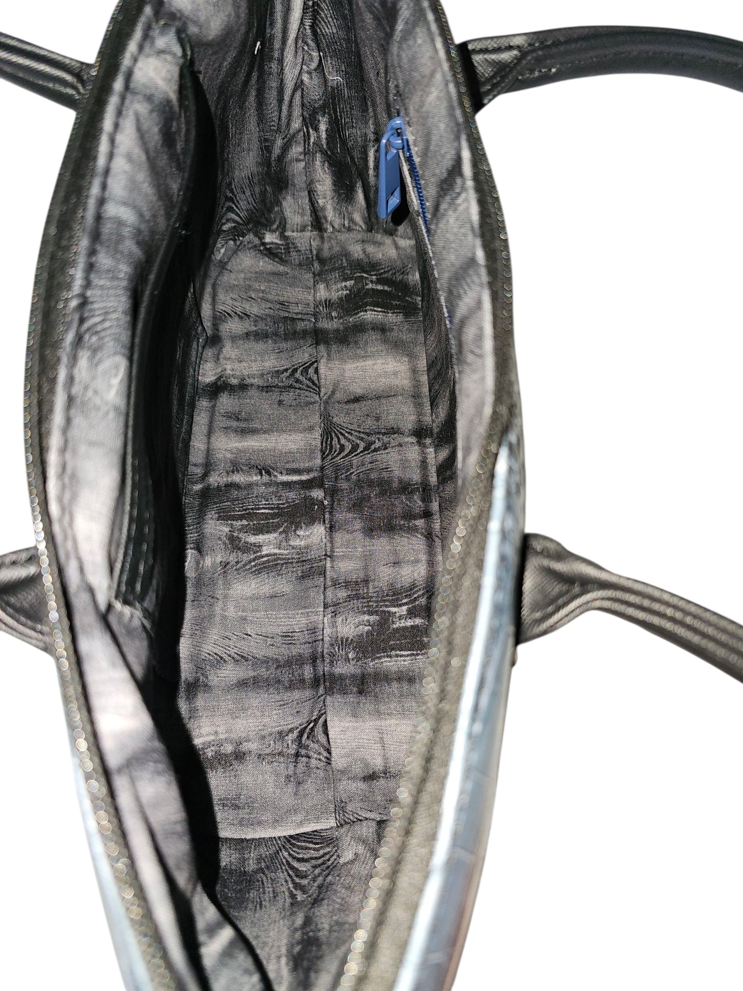 Horizon East West Shoulder Bag - Slate Blue Crocodile