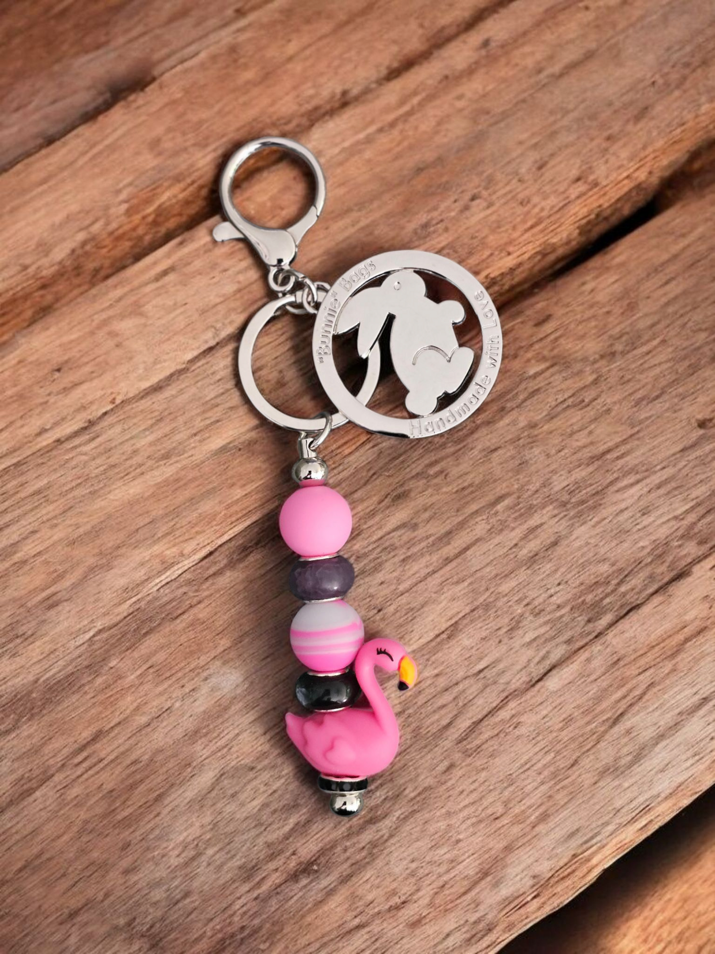 Whimsy Bag Charm - Pink Flamingo