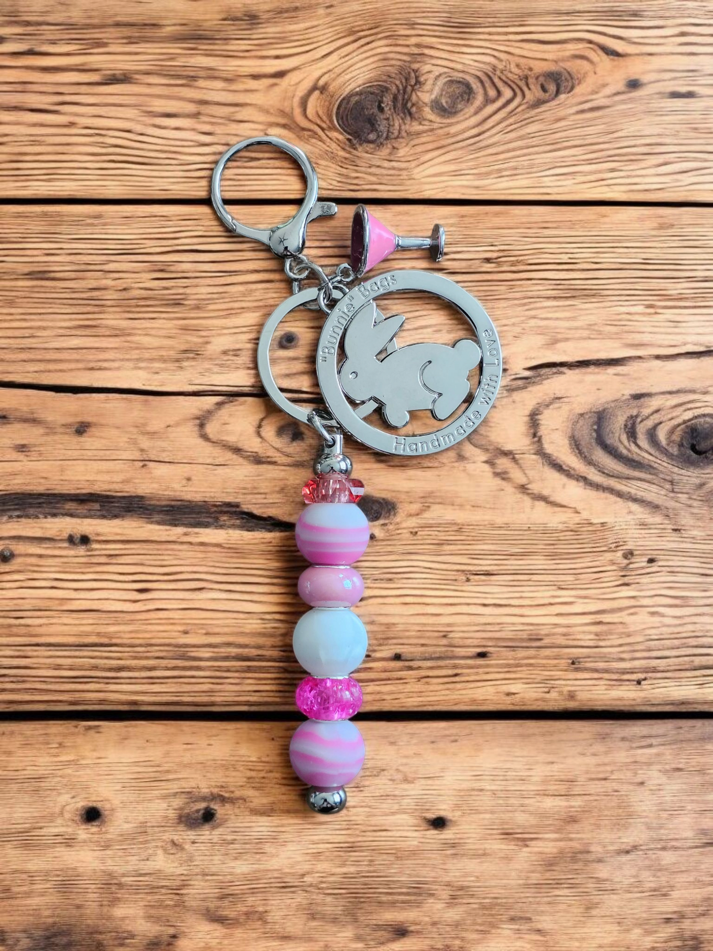 Whimsy Bag Charm - Pink Margarita