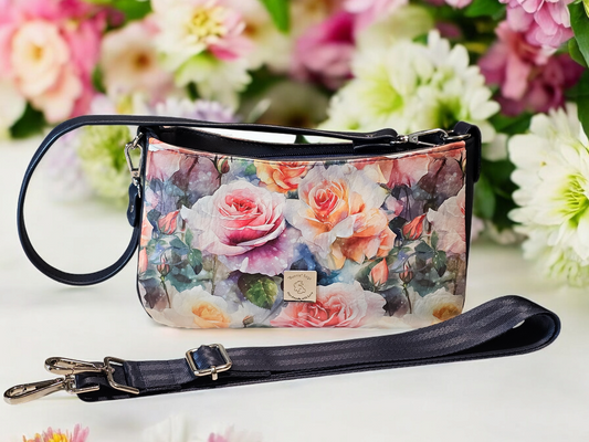 Floral Blue - Aries Crossbody Shoulder Bag