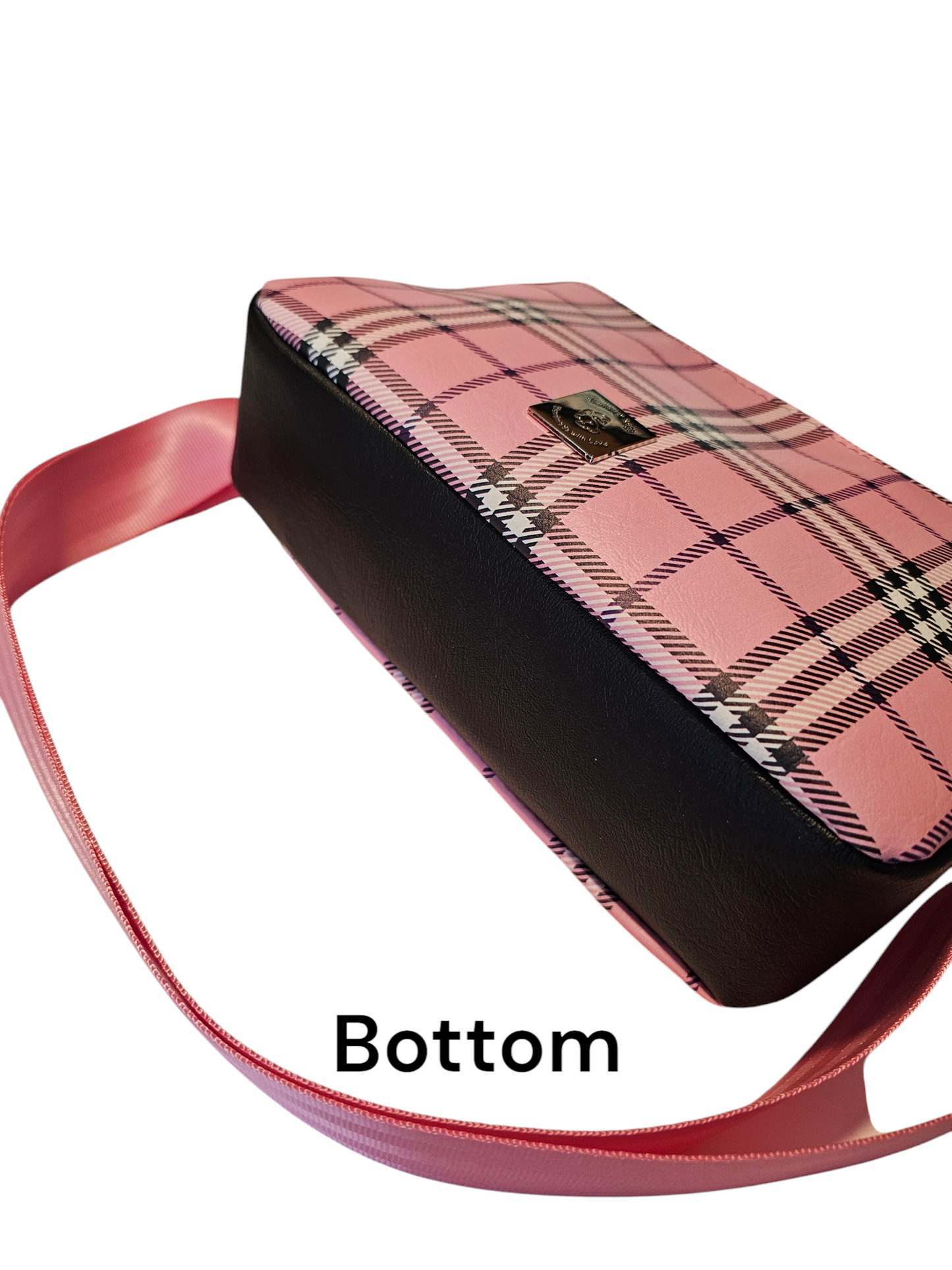 Pink Plaid - Aries Crossbody Shoulder Bag