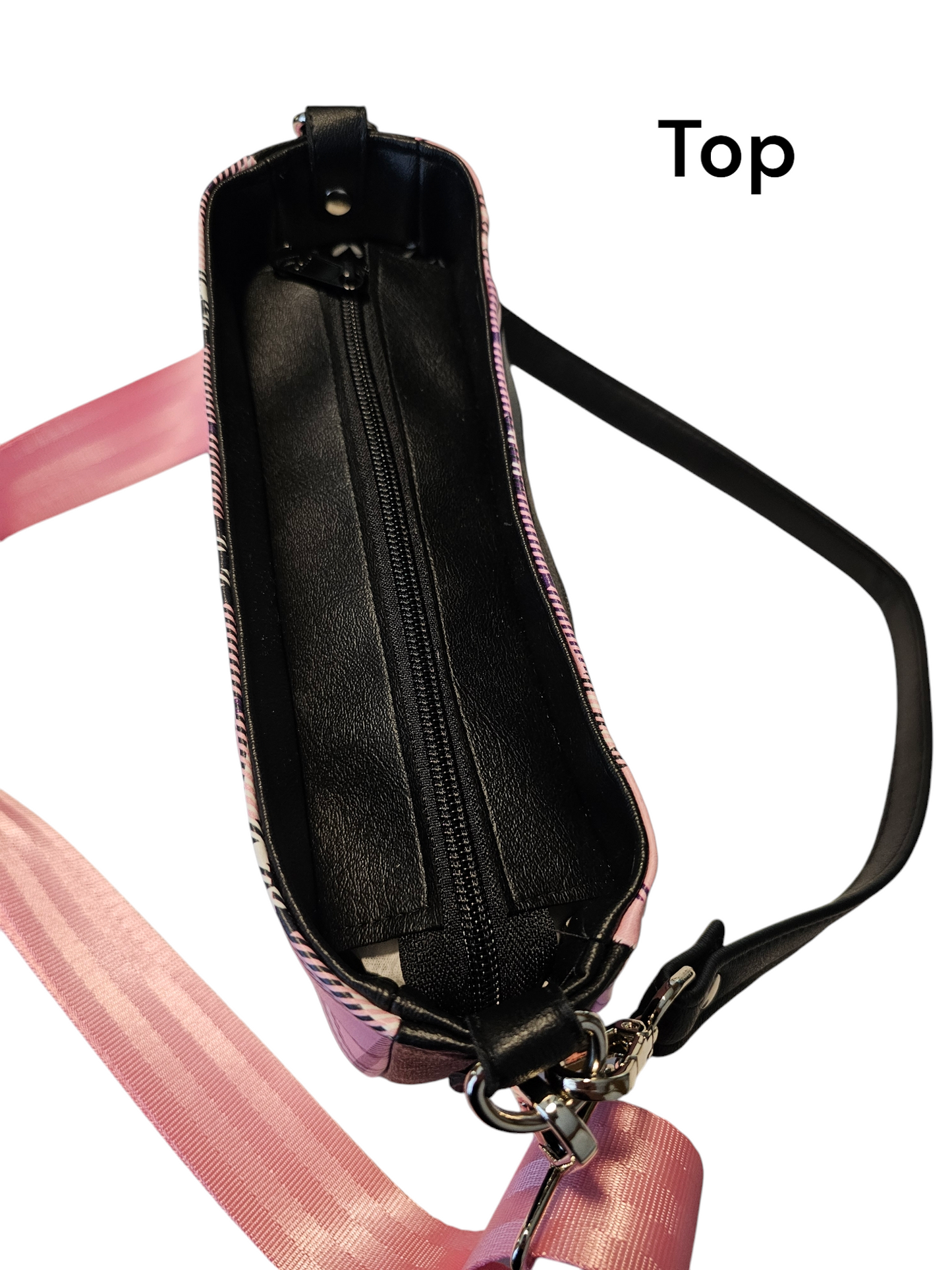 Pink Plaid - Aries Crossbody Shoulder Bag